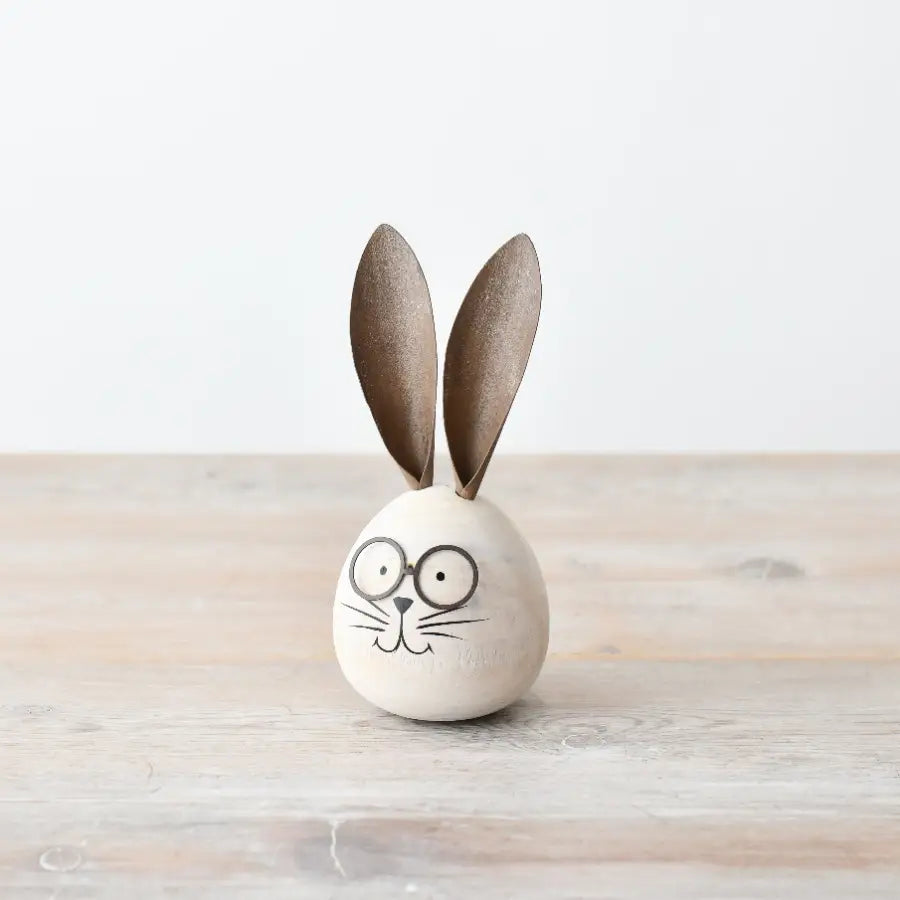 Wooden Rabbit Deco, 14cm