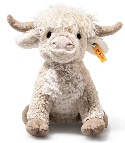 Steiff 068942 Harper Highland Cow Beige and Cream Plush Soft Toy