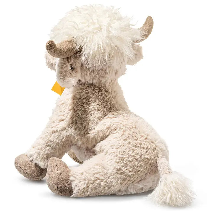 Steiff 068942 Harper Highland Cow Beige and Cream Plush Soft Toy