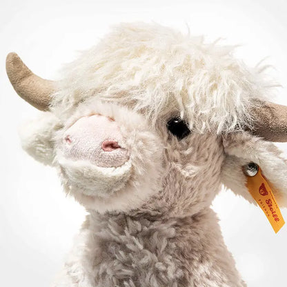 Steiff 068942 Harper Highland Cow Beige and Cream Plush Soft Toy