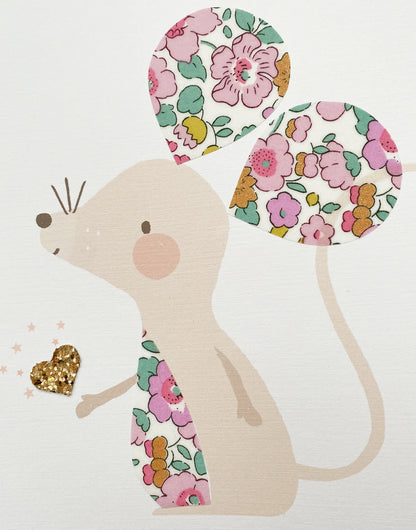 LIBERTY PRINT MOUSE NURSERY ART