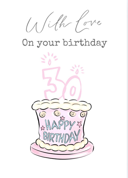 With Love, Vikki milestone birthday cards