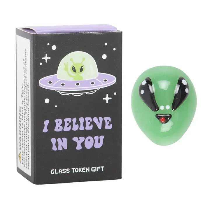 Glass Alien Token Gifts – With Love, Vikki x