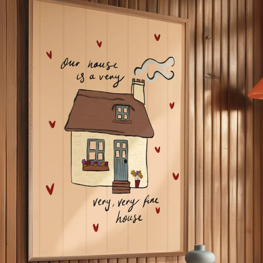 Our house print - 2 sizes available A4 or A3