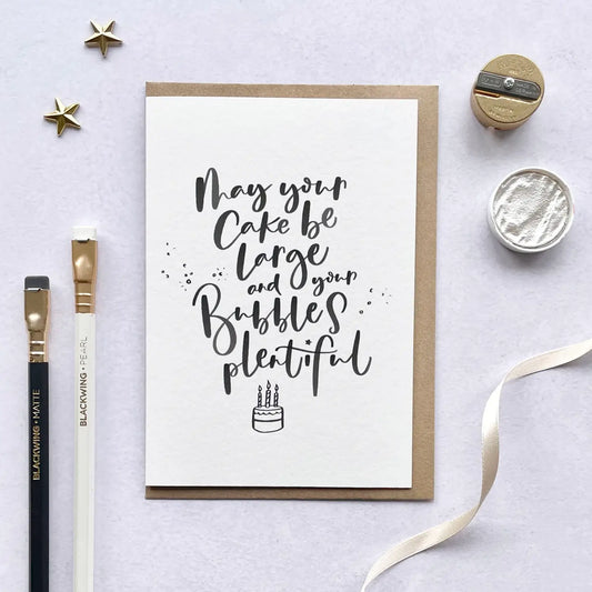Cake and Bubbles card