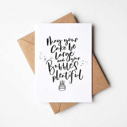 Cake and Bubbles card