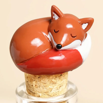 Fox Cork Bottle Stopper