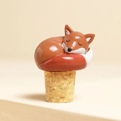 Fox Cork Bottle Stopper