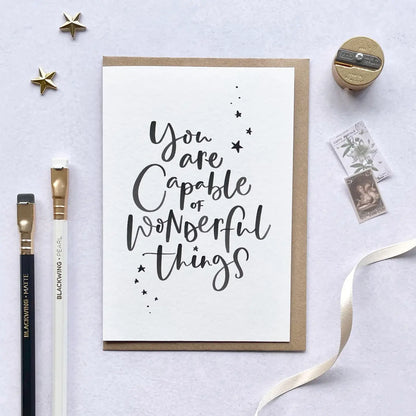You are capable of amazing things cards