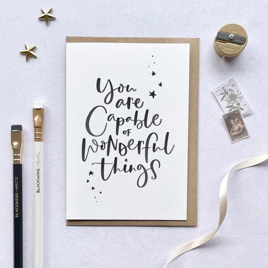 You are capable of amazing things cards
