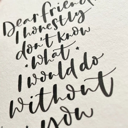 Dear friend … card