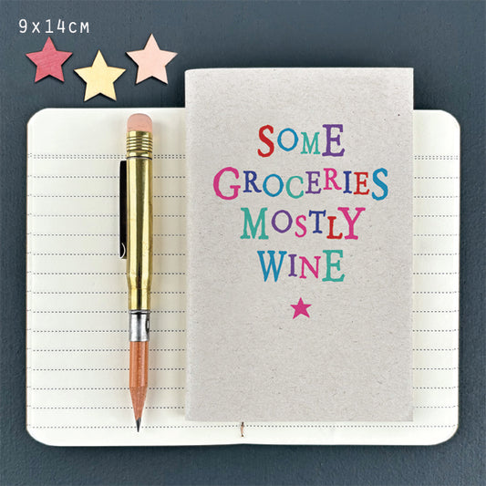 East of India Some Groceries Mostly Wine Wobbly Word Notebook