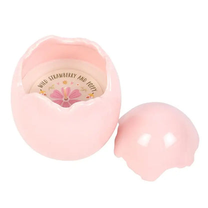 Wild Strawberry & Poppy Egg Shaped Candle  Or Citrus & Ginger Egg Shaped Candle