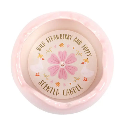 Wild Strawberry & Poppy Egg Shaped Candle  Or Citrus & Ginger Egg Shaped Candle