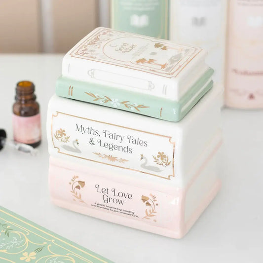 Pastel Book Stack Oil Burner and Wax Warmer