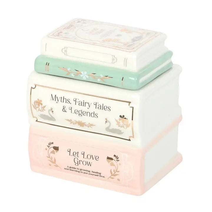 Pastel Book Stack Oil Burner and Wax Warmer