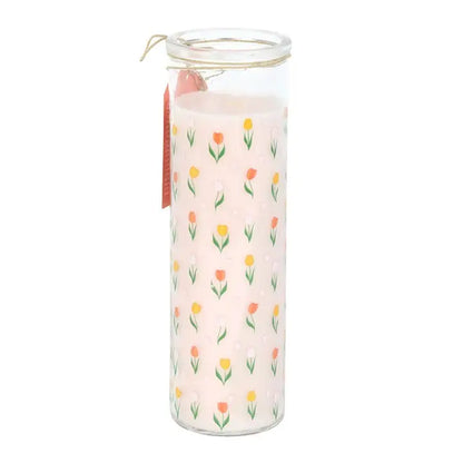 Tulip Print French Tulip Mother's Day Tube Candle