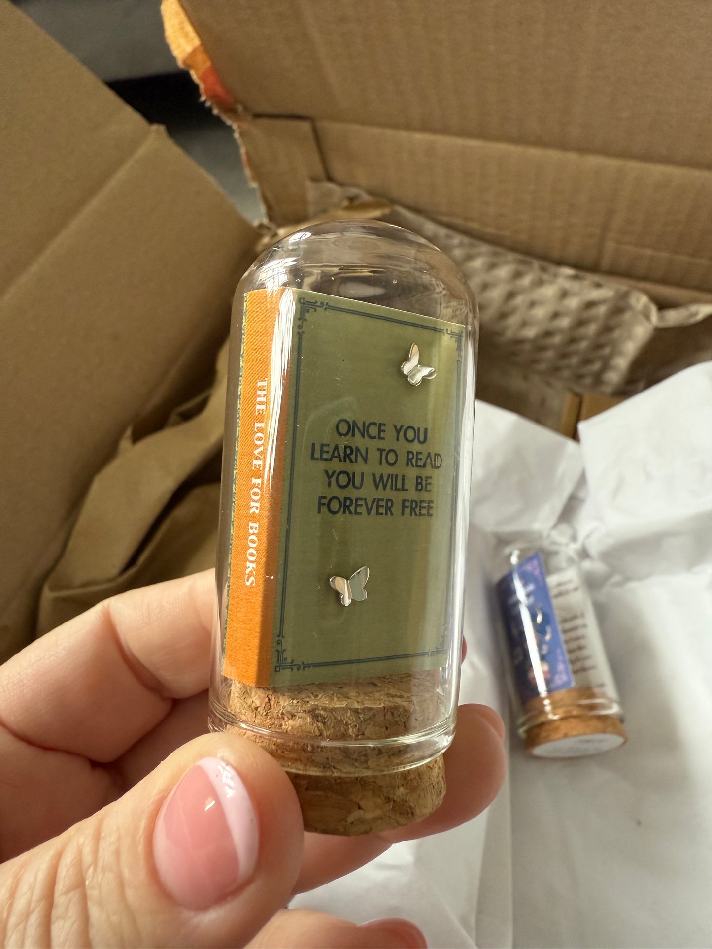 ONCE YOU LEARNT TO READ Tiny Butterfly Earrings earrings