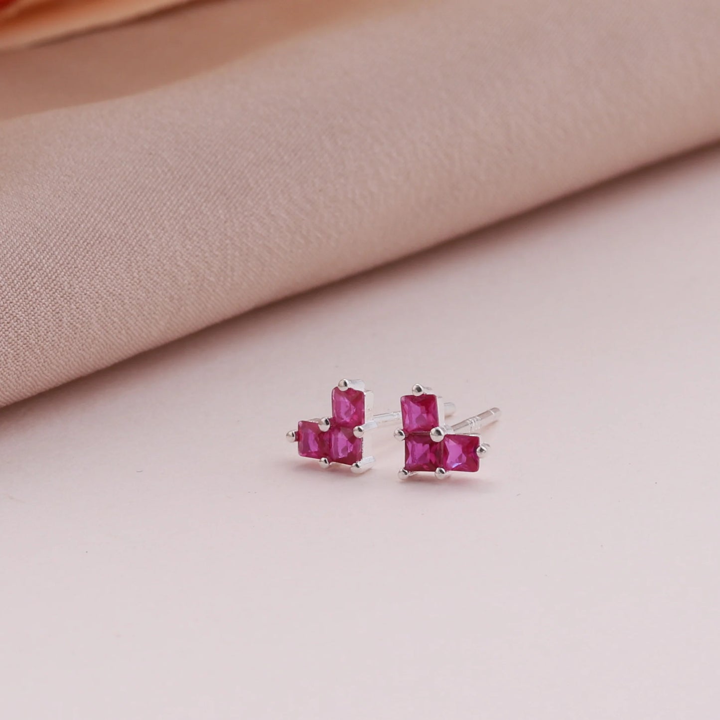 JUST A GIRL WHO LOVES BOOKS Ruby Heart Earrings