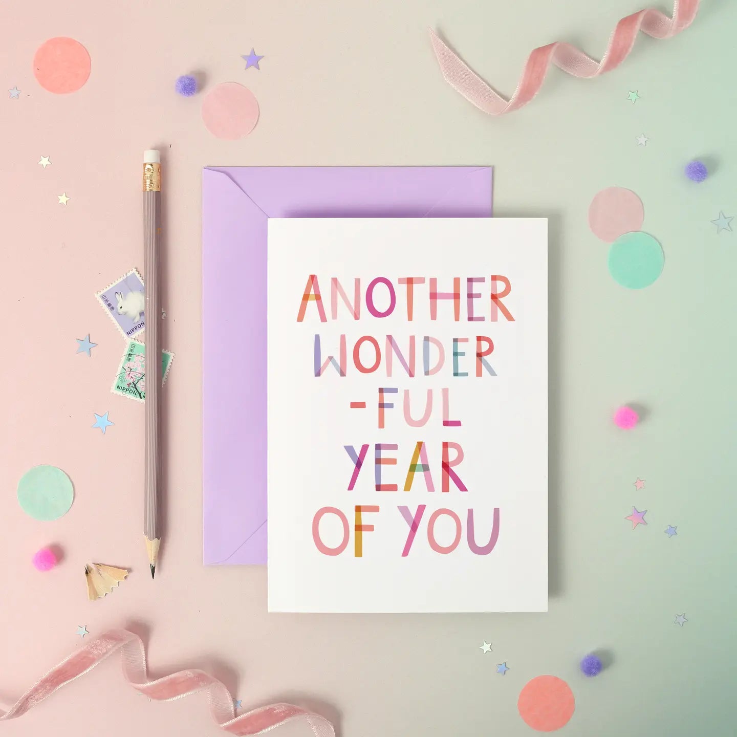 Two For Joy Illustration - Another Wonderful Year of You – Birthday Luxury Foiled Card