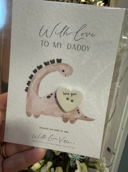 With love to my Daddy keepsake cards