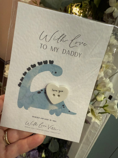 With love to my Daddy keepsake cards