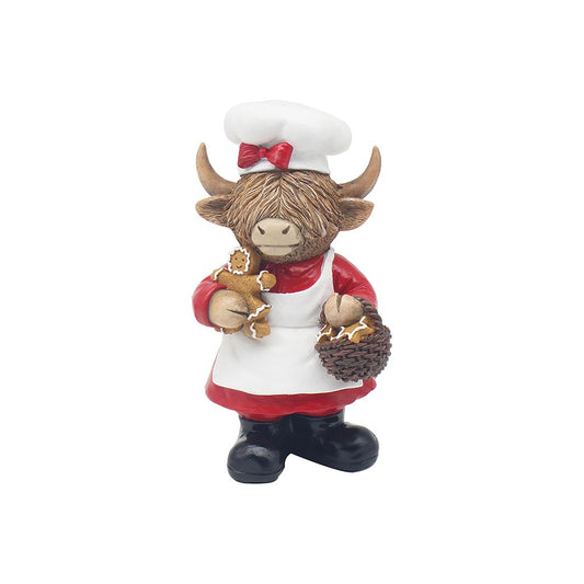 Xmas Highland Cow Baker ornament