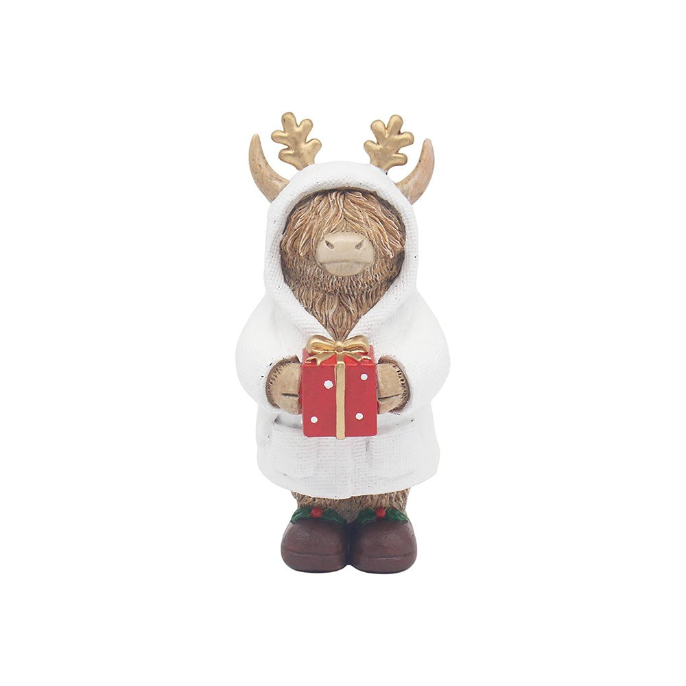 Xmas Highland Cow Gown Ornament