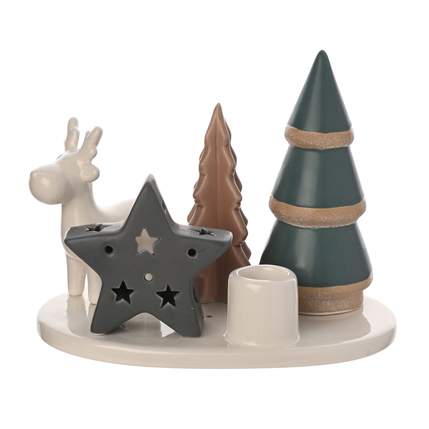 WOODLAND CANDLE TRAY WITH STAR