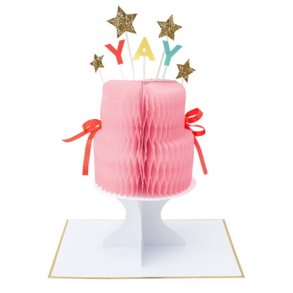 Meri Meri - Yay! Cake Stand-Up Birthday Card