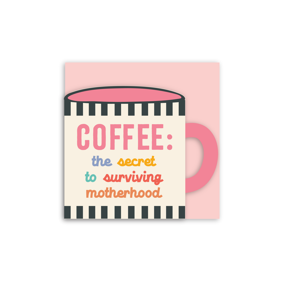 In Real Life - Mums Coffee Cup Shaped Card