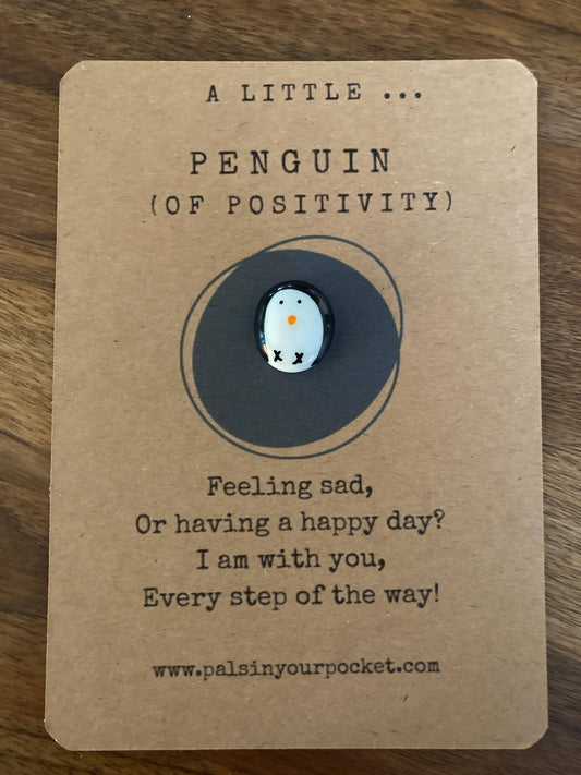 Pals in your Pocket - Handmade Anxiety Relief Pocket Penguin Rock