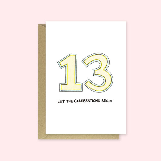 Nova & Me - Age 13, Let the Celebrations Begin, Birthday Card
