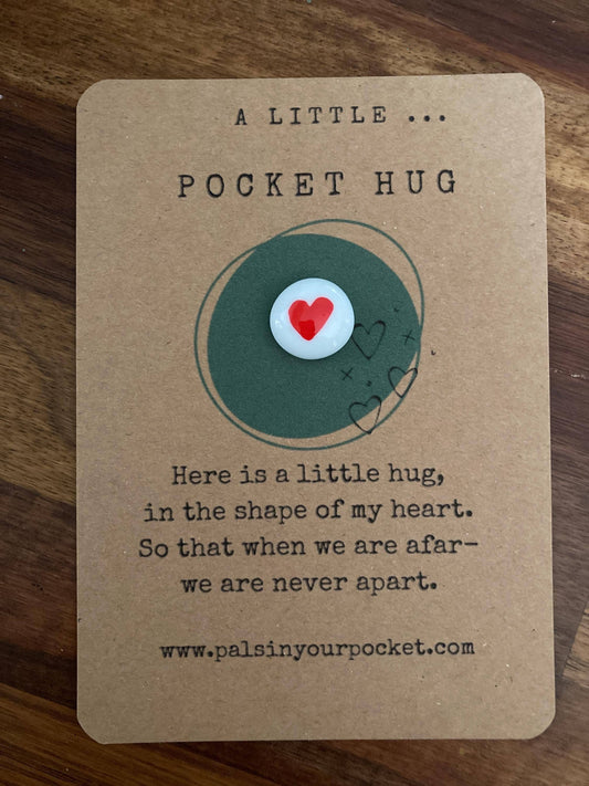 Pals in your Pocket - Pocket Hug Heart Rock For Long Distance & Separation