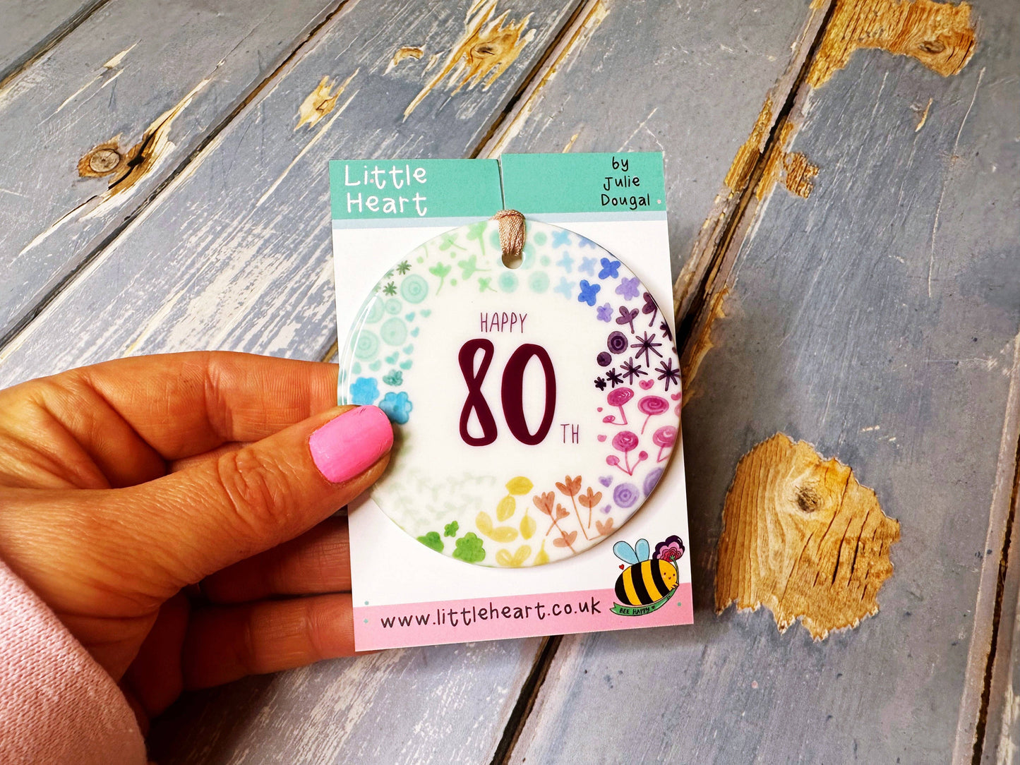 Little Heart - 80 years Floral Ceramic Circle