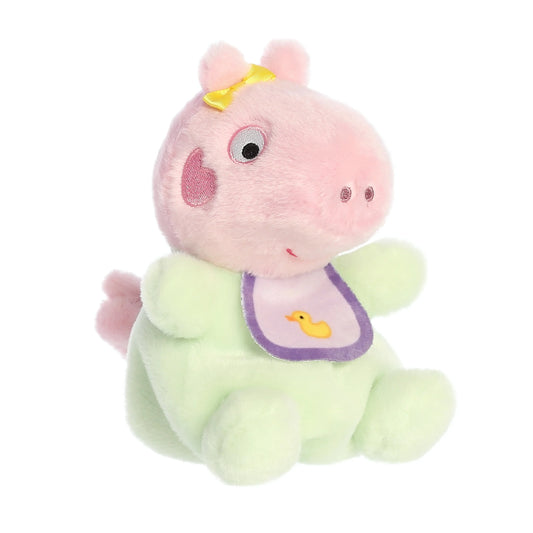 Limited edition - Peppa pig range USA only  5" Plush Baby Evie With Bib Pig Palm Pals