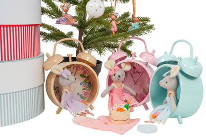 LEVLOVS - Twin Bell Alarm Clock Pink