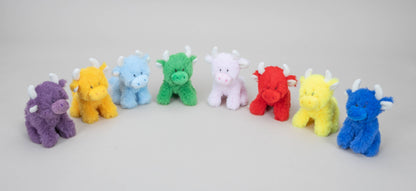 Jomanda Soft Toys & Accessories - UK Based - Dark Blue Mini Highland COOllectible Cow Plush Toy