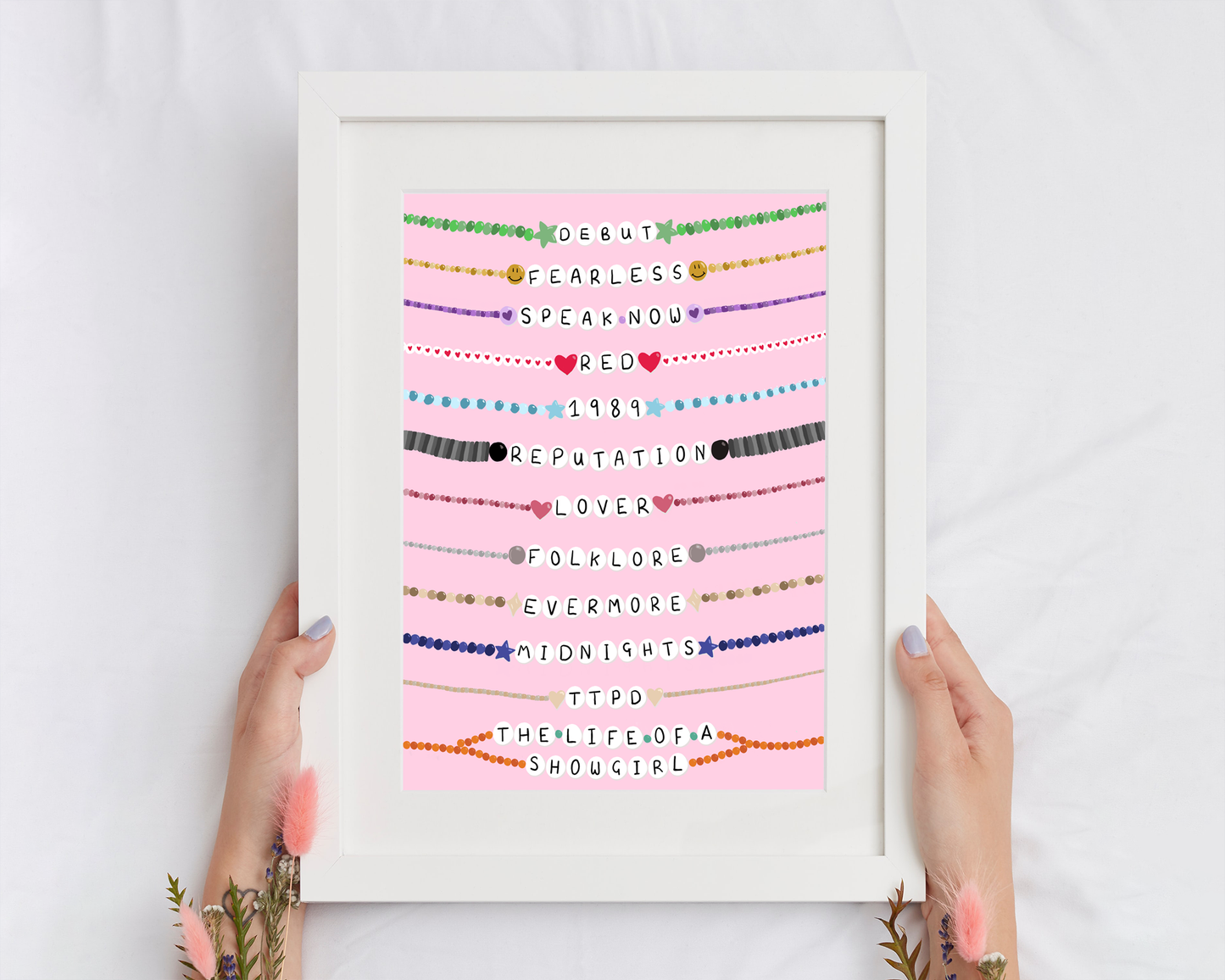 Danni Boden Designs - Album Friendship Bracelets - Taylor Swift Print - SHOWGIRL
