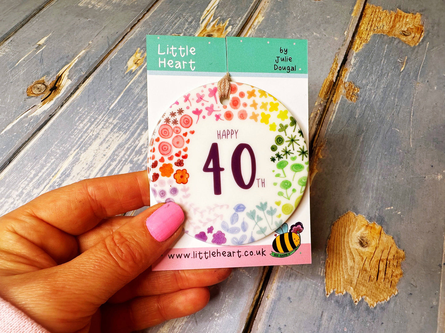 Little Heart - 40 years Floral Ceramic Circle