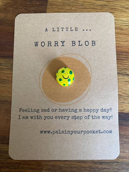 Pals in your Pocket - Anxiety Relief Painted Worry Pebble with Greeting Card