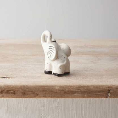 Speckle white Porcelain Elephant - baby gift