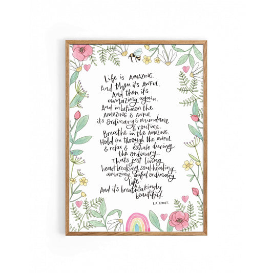 Nova & Me - Life is Amazing Wildflower A4 Print