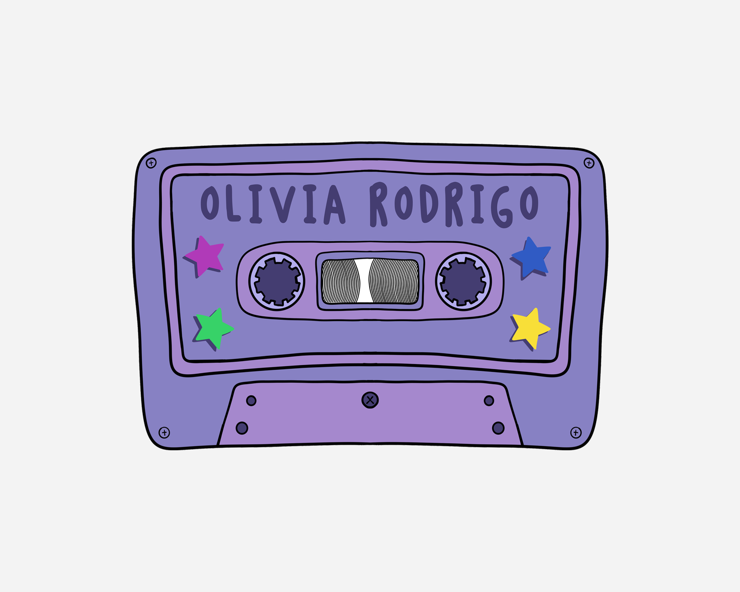 Danni Boden Designs - Olivia Rodrigo Cassette Tape Sticker