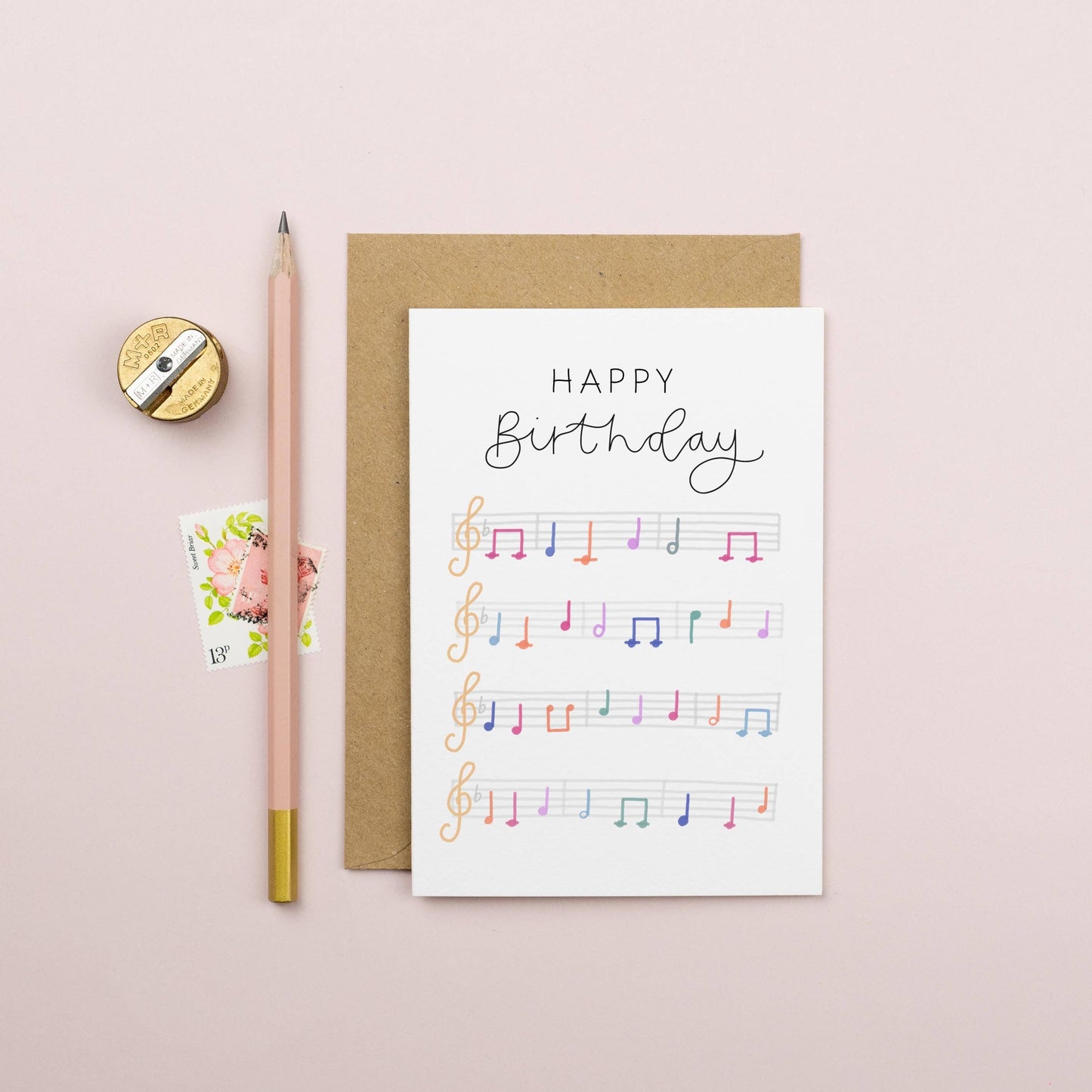 Elizabeth Mugridge - Musical Notes Birthday Card