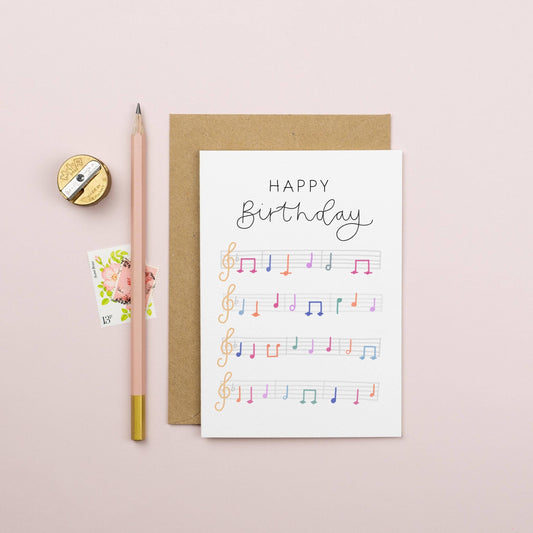 Elizabeth Mugridge - Musical Notes Birthday Card