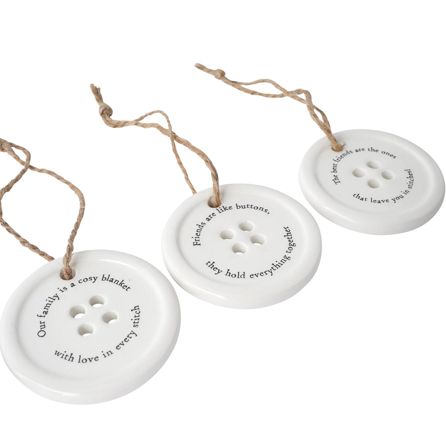 CGB Giftware - Send With Love 8 Assorted Button Hangers In Dish