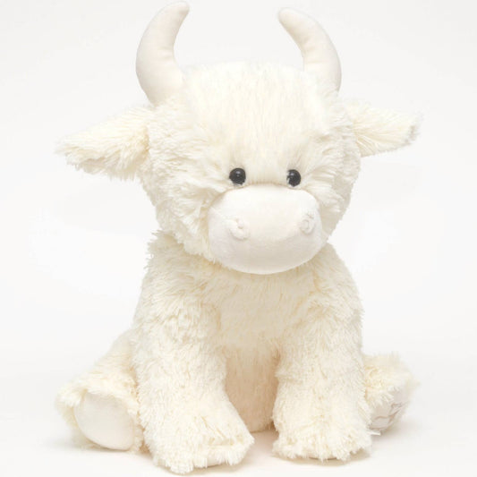Scottish Highland Cow Plush Soft Toy Large Cream - 30CM