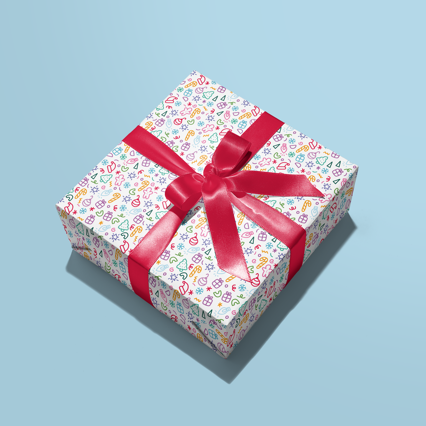 Xoxo Designs by Ruth - Christmas Colourful Gift Wrap/Wrapping Paper One Sheet