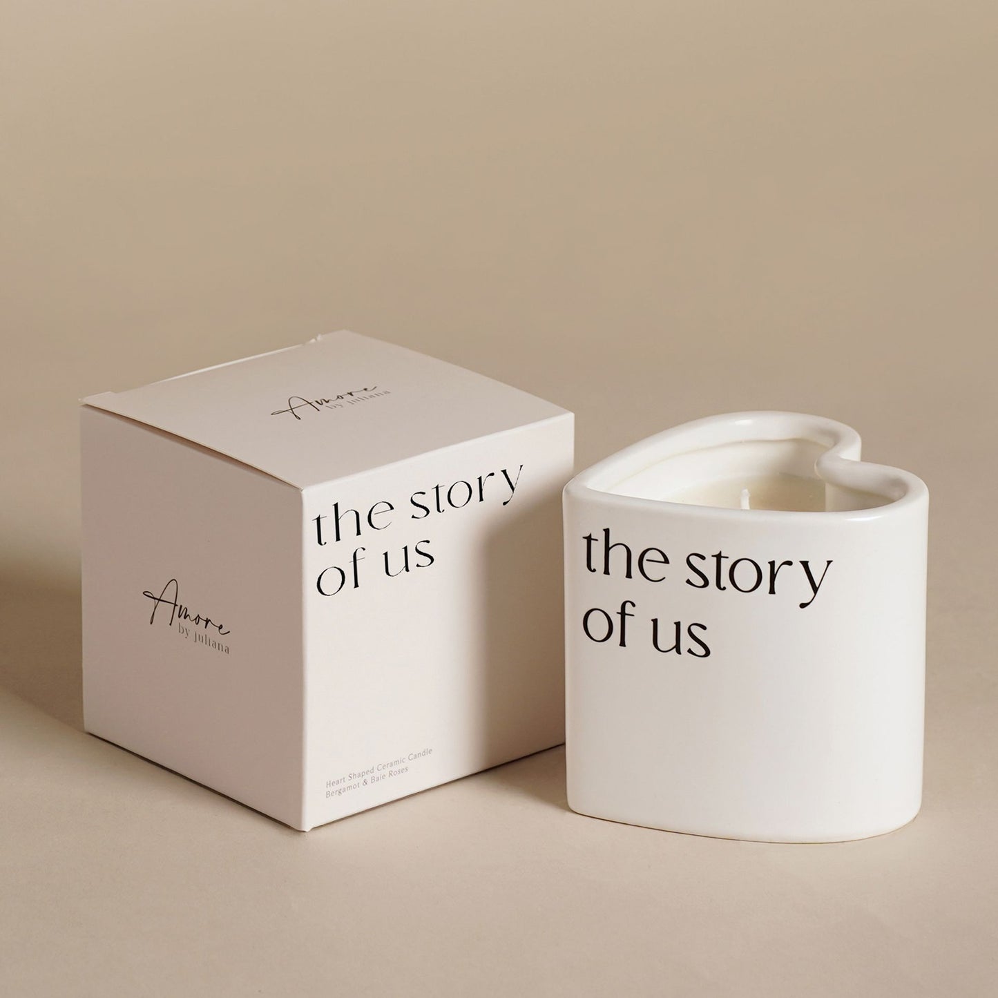 AMORE HEART CANDLE - THE STORY OF US